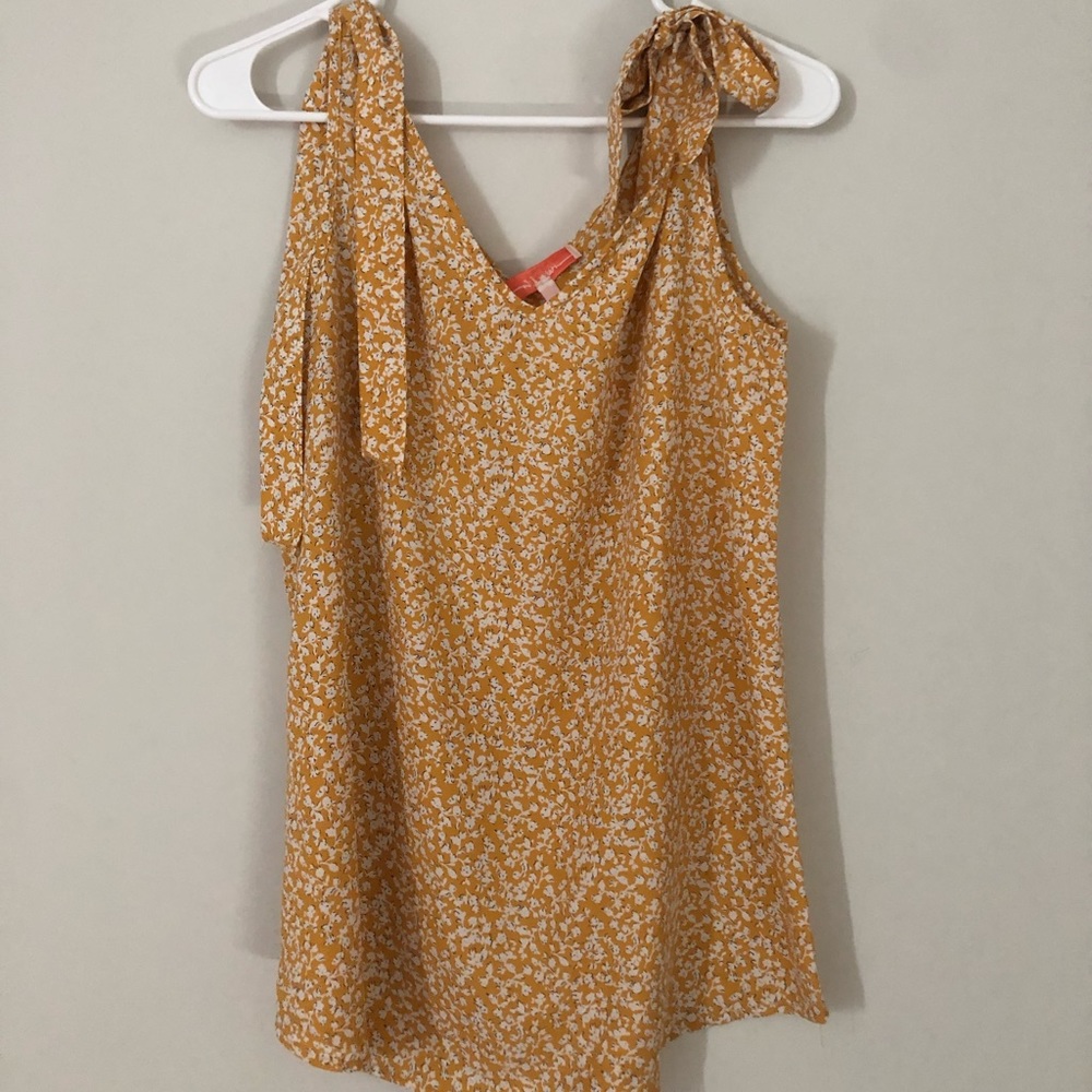 Yellow floral tank